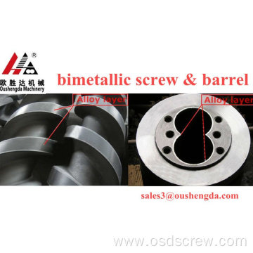 bimetallic alloy special design parallel twin screw and barrel